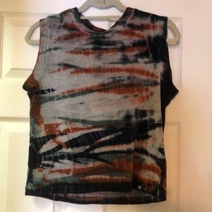 All Saints velvet muscle tank.